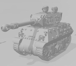 toonkrieg m10 achillies tank destroyer - wargaming3d miniature wargamming cartoon, Toon, ToonKrieg 3d print model - Mito3D
