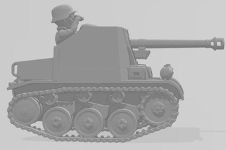 toonkrieg marder ii tank hunter - wargaming3d miniature wargamming cartoon, German, Marder II, ToonKrieg, WW 2 3d print model - Mito3D