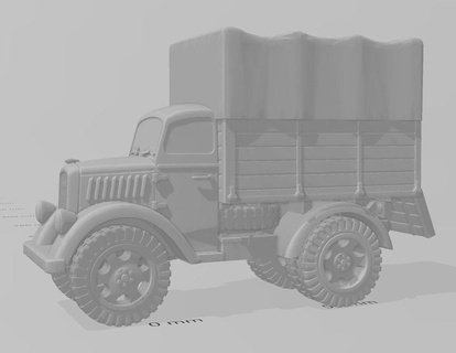 guerra tom opelblitz caminhão wargaming3d desenho animado toon miniatura jogos 3d print model - Mito3D