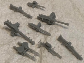 Ton Krieg Zapfen montiert Waffen wargaming3d Miniatur Wargaming Karikatur ToonKrieg WW 2 3d print model - Mito3D