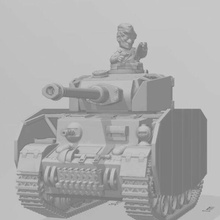 Ton Krieg pzkw iv wargaming3d Miniatur Wargaming Karikatur Show 3d print model - Mito3D