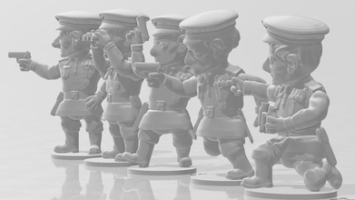 guerra tom russo comando wargaming3d miniatura jogos desenho animado Toon Krieg WW 2 3d print model - Mito3D