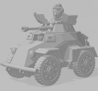 toonkrieg sdkfz 222 armored car - wargaming3d Categories: 1:56 / 28mm, 1939-1945: WWII WW2, 3D PRINTABLES, German, Historically Accurate anime tank cartoon toon miniature wargamming 3d print model - Mito3D