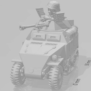 guerra dei toni sdkfz 250 9 wargaming3d Categorie 1 56 28mm 1939 1945 durante seconda mondiale WW2 3D STAMPABILI Tedesco storicamente accurato anime serbatoio cartone animato toon miniatura wargaming 3d print model - Mito3D