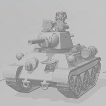 Ton Krieg t34 76 wargaming3d Miniatur Wargaming Karikatur Show 3d print model - Mito3D