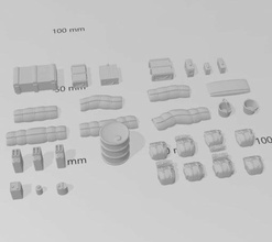 guerra dei toni veicolo Accessori wargaming3d miniatura wargaming cartone animato mostrare 3d print model - Mito3D