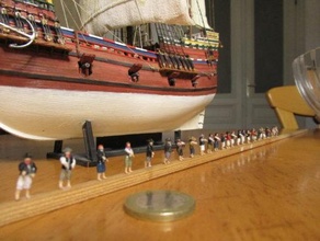 Tudor Stuart çağ denizciler wargaming3d minyatür savaş oyunları donanma keşif kalyon Yelkenli 3d print model - Mito3D