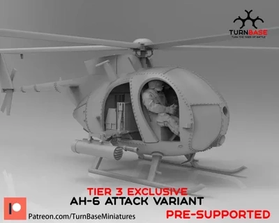 turnbase miniatures wargames- ah-6 set - wargaming3d Category: Historically Accurate miniature wargamming 3d print model - Mito3D