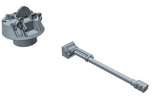torretta bmd 2 separato 30mm pistola scala 1 100 15mm wargaming3d 15 mm miniatura wargaming 3D print model - Mito3D