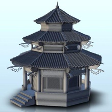 two stories pagode 2 wargaming3d miniature wargaming angkor cambre architecture Asie asiatique bouddhiste temple construire Bâtiment Chine chinois confucianisme construction conception dojo dynastie édifice 3d print model - Mito3D