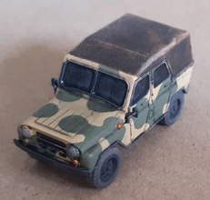 uaz 469 light utility truck - wargaming3d miniature wargamming 28m, 469, cross-country truck, east germany, jeep, utility, red army, russia, russian, soviet, UAZ 3d print model - Mito3D