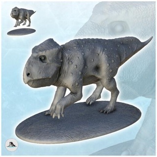 udanoceratops dinosaur 3 - wargaming3d base figure fossil jurassic jurassicpark lizard miniature park prehistory scale statue wargamming 3d print model - Mito3D