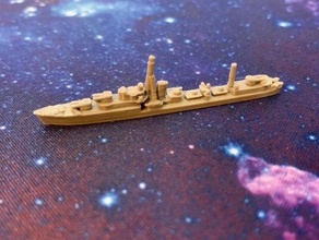 uk l-class destroyer - wargaming3d 28mm miniature 3d print model - Mito3D