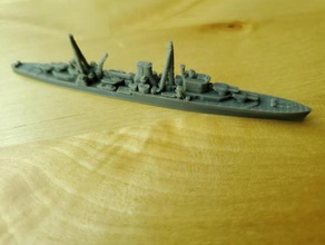 uk leander-class crusier - wargaming3d 28mm miniature 1 1800th scale cruiser model certain elements not 3d print model - Mito3D