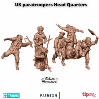 uk paratroopers head quarter - 28mm wargaming3d miniature wargamming 3d print model - Mito3D