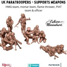 uk paratroopers light support - 28mm wargaming3d miniature wargamming 3d print model - Mito3D