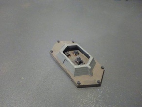 union Mörtel barge - wargaming3d 28mm Miniatur 8knts abgeschleppt 100 Rumpf 1x 13in Marine-Mörser 3d print model - Mito3D