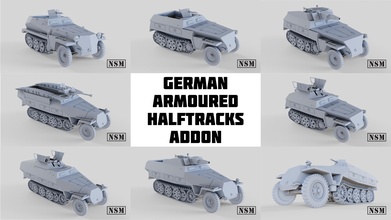 unknown tanker - german armoured track pack wargaming3d miniature wargamming 3d print model - Mito3D
