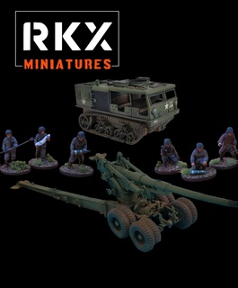 us 155mm artillery bundle - wargaming3d miniature wargamming 3d print model - Mito3D
