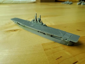 us aircraft carrier uss wasp - wargaming3d 28mm miniature 1 1800th scale model certain elements not 3d print model - Mito3D