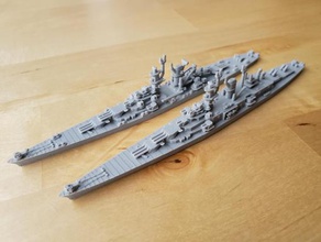 us alaska-class cruiser - wargaming3d 28mm miniature 1 1800th scale model certain elements not 3d print model - Mito3D