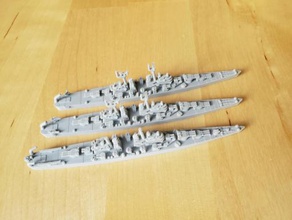 us baltimore-class cruiser - wargaming3d 28mm miniature 1 1800th scale model certain elements not 3d print model - Mito3D
