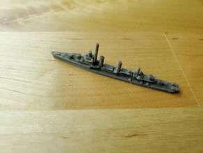 us benson-class destroyer - wargaming3d 28mm miniature 3d print model - Mito3D