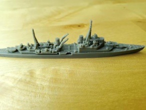 us crown colony-class cruiser - wargaming3d 28mm miniature 1 1800th scale model certain elements not 3d print model - Mito3D