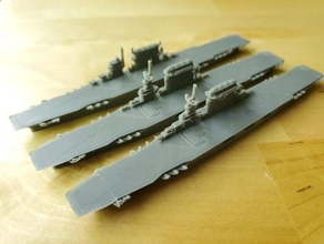 us lexington-class aircraft carrier - wargaming3d 28mm miniature 3d print model - Mito3D