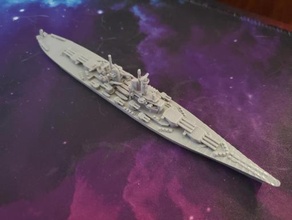 us montana-class battleship - wargaming3d 28mm miniature 3d print model - Mito3D