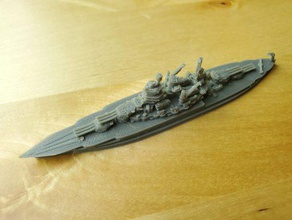 us new mexico-class battleship - wargaming3d 28mm miniature 1 1800th scale model certain elements not 3d print model - Mito3D