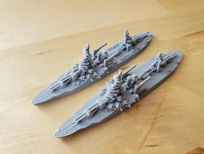 us new york-class battleship - wargaming3d 28mm miniature 1 1800th scale model certain elements not 3d print model - Mito3D