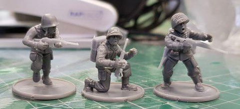 us paracaidista m1 carabina plegable valores wargaming3d 28mm miniatura 3d print model - Mito3D