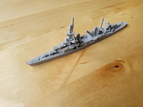 wargaming3d ABD pensacola-class cruiser Mm minyatür 1 1800th ölçekli modeli bazı elemanlarıölçek değil 3d print model - Mito3D