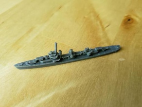 us porter-class destroyer - wargaming3d 28mm miniature 1 1800th scale model certain elements not 3d print model - Mito3D