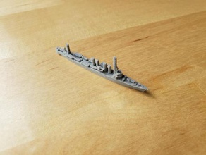 us wickes-class destroyer - wargaming3d 28mm miniature 1 1800th scale model certain elements not 3d print model - Mito3D