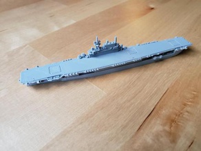 us yorktown-class aircraft carrier - wargaming3d 28mm miniature 1 1800th scale model certain elements not 3d print model - Mito3D