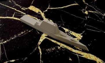 us zumwalt-class destroyer - wargaming3d 28mm miniature 3d print model - Mito3D