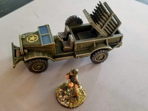 usmc multi launcher camion m 2 4 28mm wargaming3d miniatura wargaming bullone azione gatto rosso M mariana marines razzo Sud Pacifico USMC ww2 3D print model - Mito3D