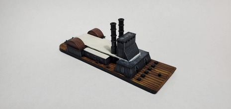 uss chillicothe - wargaming3d miniature wargamming American Civil War, Ironclad, Mississippi, Union 3d print model - Mito3D