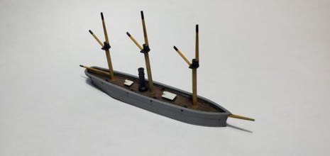uss Mercedita wargaming3d Miniatur Wargaming amerikanisch bürgerlich Krieg Charleston Panzerschiffe Union 3d print model - Mito3D