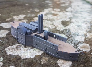 uss tyler conestoga acw 1 600 - wargaming3d miniature wargamming ,stl, ACW, gunboa, gunboat 3d print model - Mito3D