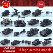 ussr guns vehicles tanks pack - wargaming3d miniature wargamming #tank, 1 56, 1:100, 1:100 / 15mm, 1:35, 1:56 28mm, armoured vehicle, blitzgrieg, bolt action, Flames of War, miniature, red army, RedArmy, soviet tank, two, USSR, vehicle 3d print model - Mito3D