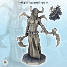 valak infernal daemon + presupported version 10 - wargaming3d miniature wargamming chaos, dark, darkness, deamon, devil, evil, figure, miniatures, resin, statue, Supported 3d print model - Mito3D