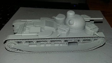 vickers a1e1 unabhängig Panzer 1 56 wargaming3d 28mm Miniatur 3d print model - Mito3D