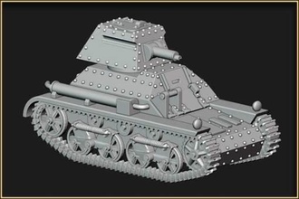 vickers Licht Panzer mkii 15mm wargaming3d 28mm Miniatur 3d print model - Mito3D