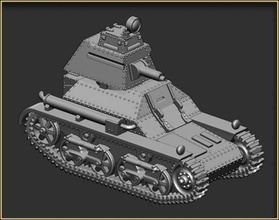 vickers light tank mkiib indian pattern - 28mm wargaming3d miniature 3d print model - Mito3D