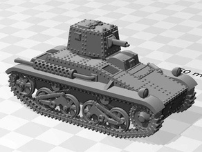 vickers ligero tanque mkiii holandés wargaming3d 28mm miniatura 3d print model - Mito3D