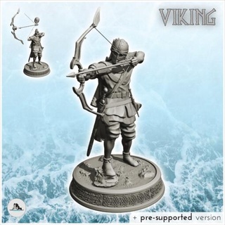 viking archer shooting standing up 6 - wargaming3d Categories: 1:100 / 15mm, 1:56 28mm, 1:72 & 1:76 20mm, 1700-1900: Horse Musket, 500-1500: Medieval, DIGITAL STL FILES, Infantry/Figures age character clash dark diaroma fantasy figure lotr medieval middle mini miniatures normans resin rpg scandinavian scenery statue terrain miniature wargamming 3d print model - Mito3D