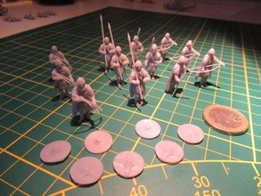 viking spearmen archers - wargaming3d miniature wargamming bow, bowmen, Footmen, infantry, spear, 3d print model - Mito3D